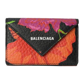 バレンシアガ(Balenciaga)の新品 バレンシアガ BALENCIAGA 3つ折り財布 ペーパー ブラック/ボタニカル(財布)