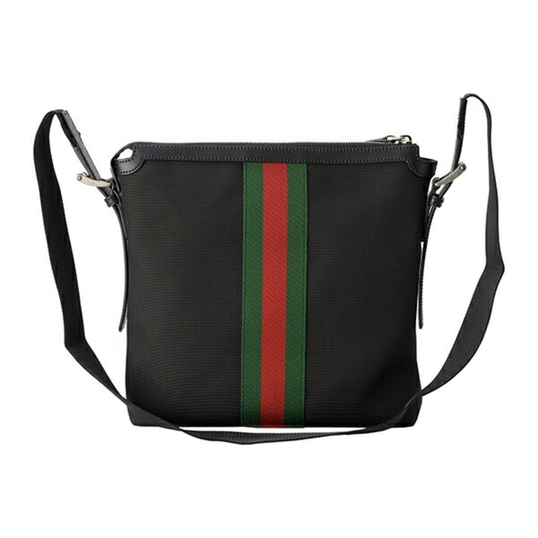 Gucci(グッチ)の新品 グッチ GUCCI ショルダーバッグ ウェブ ブラック メンズのバッグ(ショルダーバッグ)の商品写真