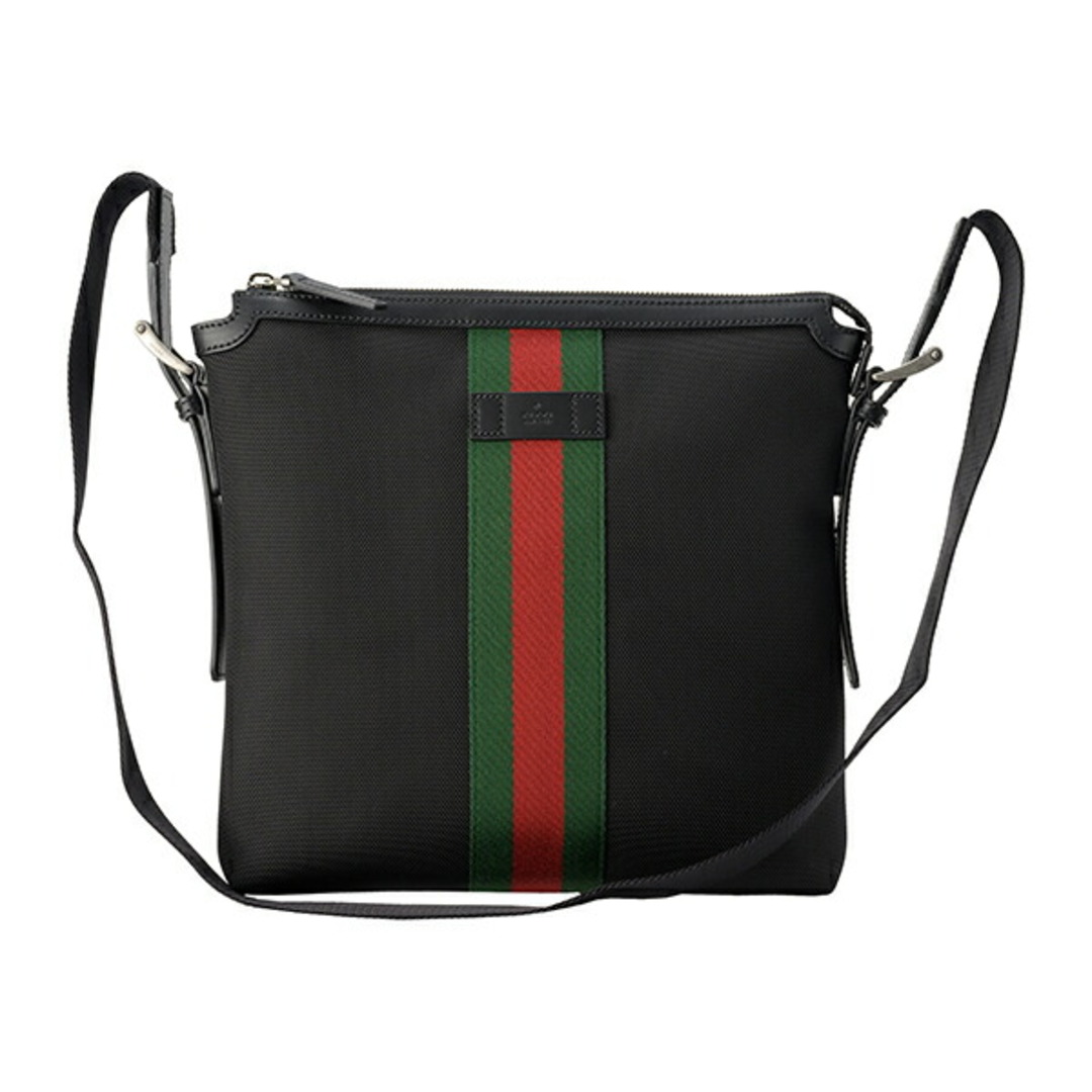Gucci(グッチ)の新品 グッチ GUCCI ショルダーバッグ ウェブ ブラック メンズのバッグ(ショルダーバッグ)の商品写真