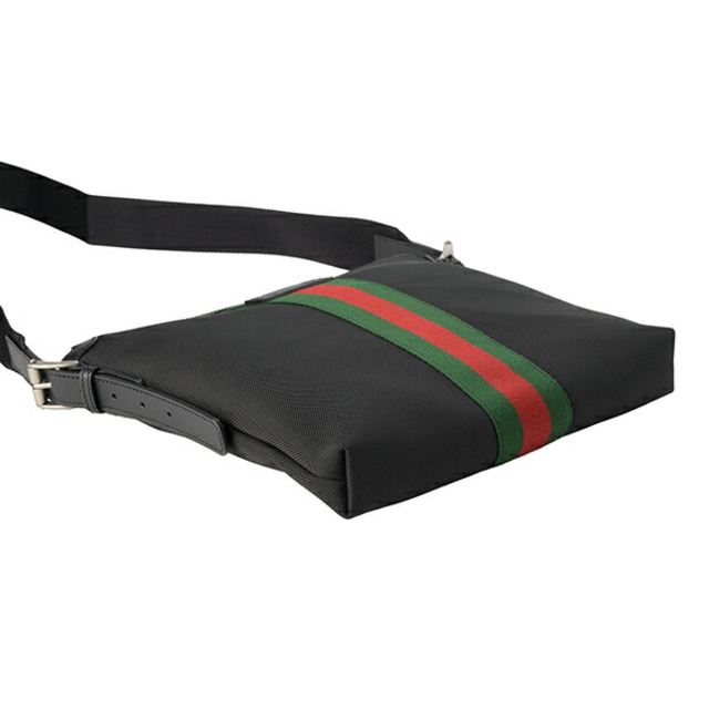 Gucci(グッチ)の新品 グッチ GUCCI ショルダーバッグ ウェブ ブラック メンズのバッグ(ショルダーバッグ)の商品写真