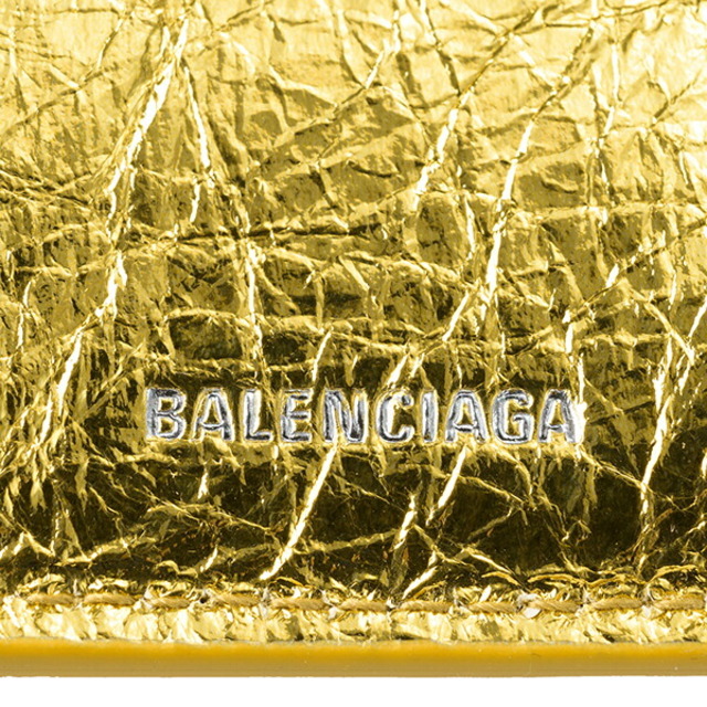新品 バレンシアガ BALENCIAGA 3つ折り財布 ペーパー ゴールド 新品 バレンシアガ BALENCIAGA 3つ折り財布 ペーパー ゴールド