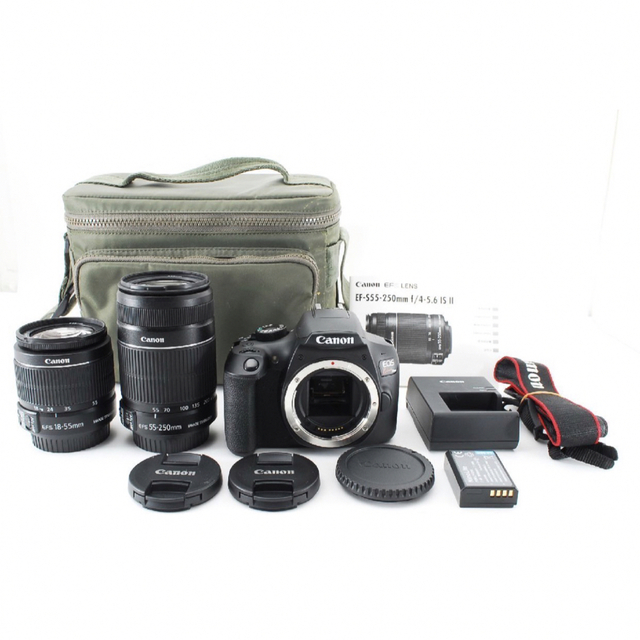 新品登場 Canon デジタル一眼レフカメラ EOS Kiss X80 ダブルレンズ