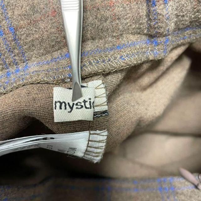 mystic ミスティック　フレアチェックパンツ　レディース　秋服　チェック レディースのパンツ(カジュアルパンツ)の商品写真