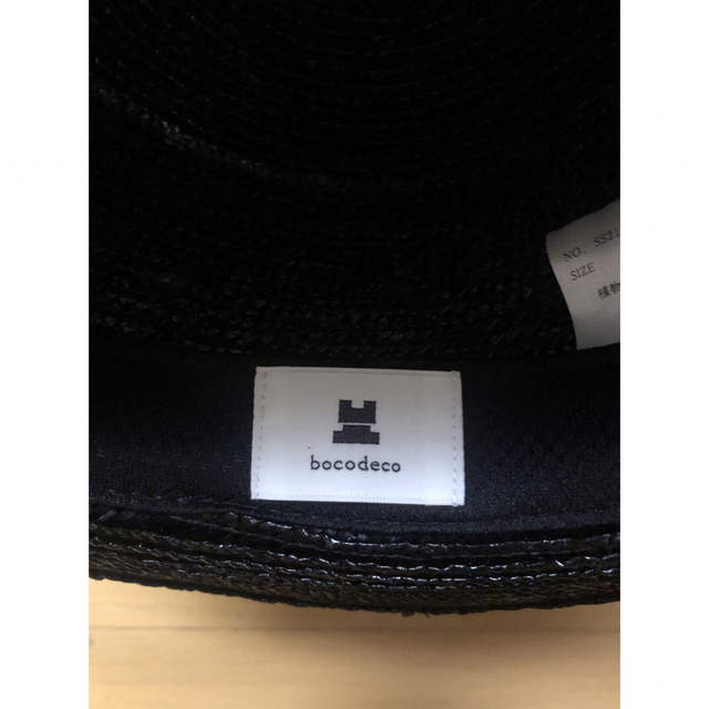 bocodeco カンカン帽　黒色 メンズの帽子(ハット)の商品写真