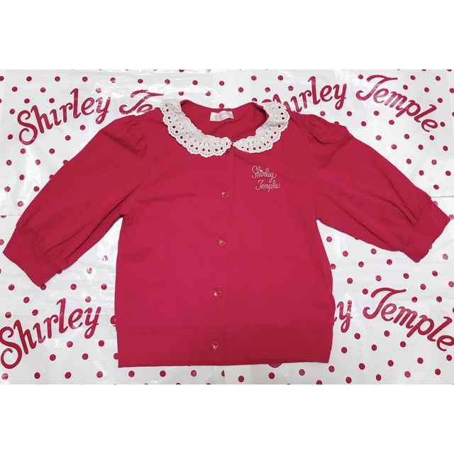 Shirley Temple(シャーリーテンプル)のシャーリーテンプル　チェリーレースカーディガン キッズ/ベビー/マタニティのキッズ服女の子用(90cm~)(カーディガン)の商品写真