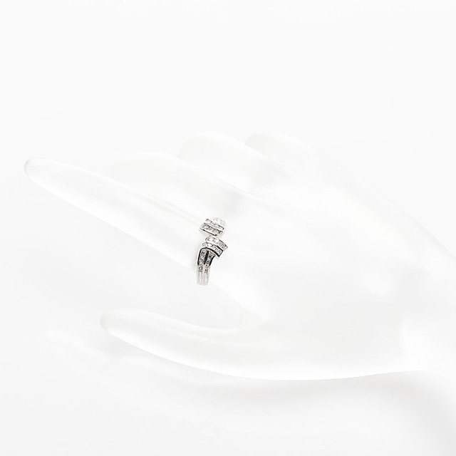 美品 Pt900 プラチナ リング 指輪 ダイヤ 0.50ct 【1-0095947