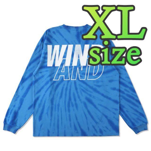 XL WIND AND SEA SEA Tie Dye L/S Tee Blue 免税物品