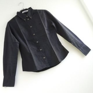 バーバリーブルーレーベル(BURBERRY BLUE LABEL)の◆15 レア 当時物 Burberry バーバリー ブルーレーベル シャツ 黒(シャツ/ブラウス(長袖/七分))