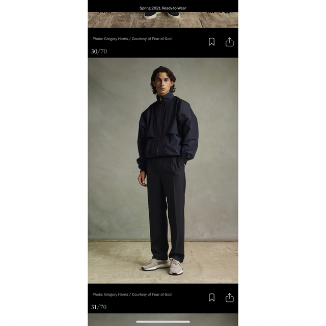 FEAR OF GOD(フィアオブゴッド)のFear of God 7th Track Jacket Sサイズ メンズのジャケット/アウター(ナイロンジャケット)の商品写真