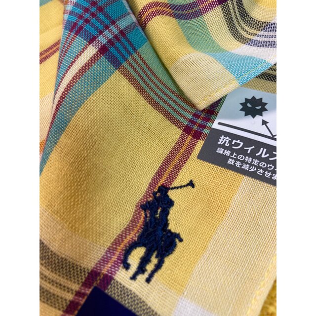 POLO RALPH LAUREN(ポロラルフローレン)のポロラルフローレン　ハンカチ　チェック　抗ウイルス加工 メンズのファッション小物(ハンカチ/ポケットチーフ)の商品写真