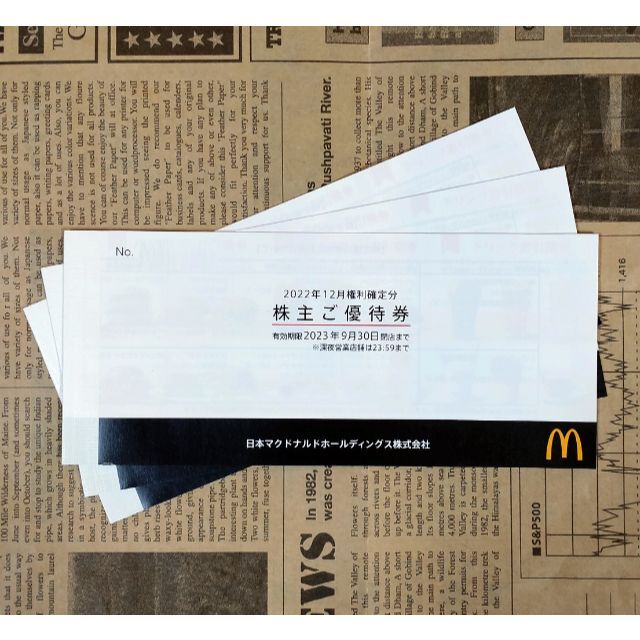株主優待　マクドナルド　３冊（６枚×３冊）レストラン/食事券