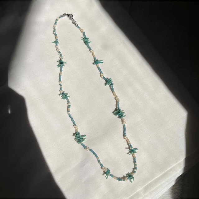 Ron Herman(ロンハーマン)の珊瑚ネックレス　ブルー ハンドメイドのアクセサリー(ネックレス)の商品写真