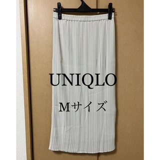 ユニクロ(UNIQLO)のシフォンプリーツナロースカート（丈標準76～80cm）(ひざ丈スカート)