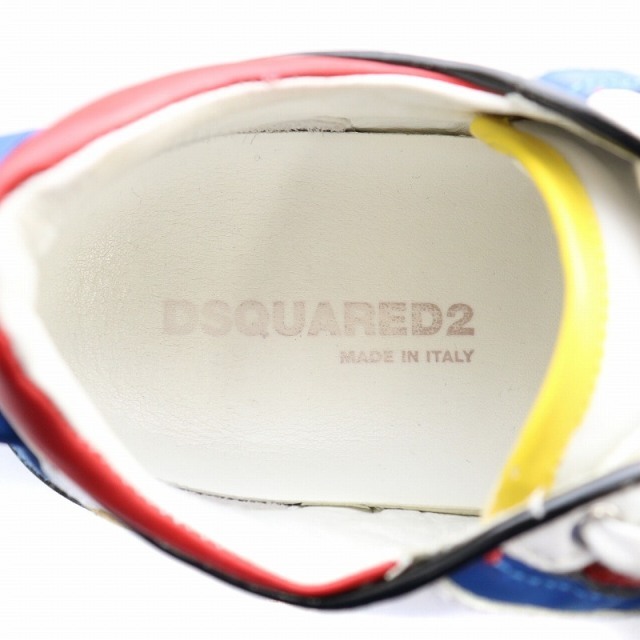 DSQUARED2(ディースクエアード)のDSQUARED2 スニーカー レザー 40 25cm 白 マルチカラー メンズの靴/シューズ(スニーカー)の商品写真