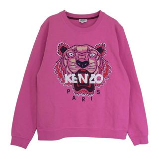 ケンゾー(KENZO)のKENZO ケンゾー F662SW7054XJ Classic Tiger Sweatshirts タイガー刺繍デザイン クラシック スウェット シャツ トレーナー ピンク系 XL【中古】(トレーナー/スウェット)