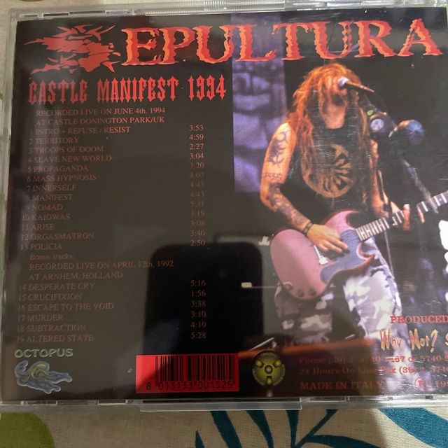 SEPULTURA 1994 ライブ音源 エンタメ/ホビーのCD(ポップス/ロック(洋楽))の商品写真