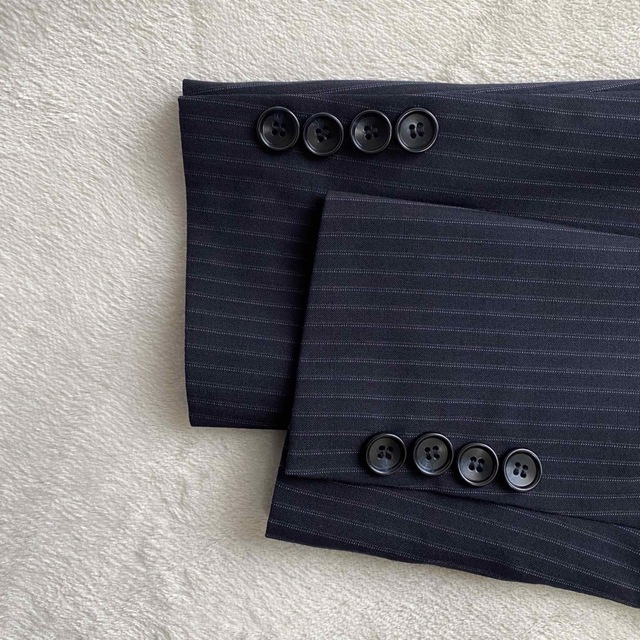 THE SUIT COMPANY(スーツカンパニー)のSUIT SELECT クリーニング済み　9 M位　パンツスーツ　ストライプ レディースのフォーマル/ドレス(スーツ)の商品写真