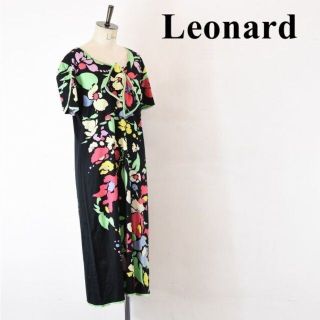 レオナール(LEONARD)のSL AC0027 高級 LEONARD レオナール 総柄 花柄 ロング(ロングワンピース/マキシワンピース)