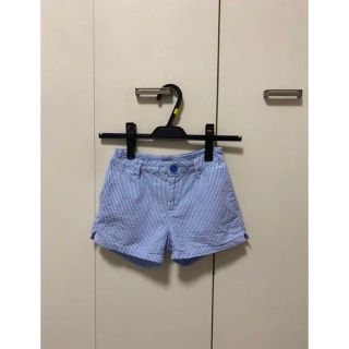 ギャップキッズ(GAP Kids)のギャップGapKidsショートパンツ120〜130水色×白ストライプサッカー生地(パンツ/スパッツ)