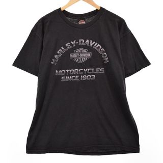 ハーレーダビッドソン(Harley Davidson)の古着 ハーレーダビッドソン Harley-Davidson 両面プリント モーターサイクル バイクTシャツ メンズM /eaa313797(Tシャツ/カットソー(半袖/袖なし))