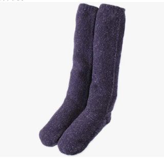 新品！SocksDEPO 靴下 裏起毛 日本製 杢パープル 約19-27cm(ソックス)