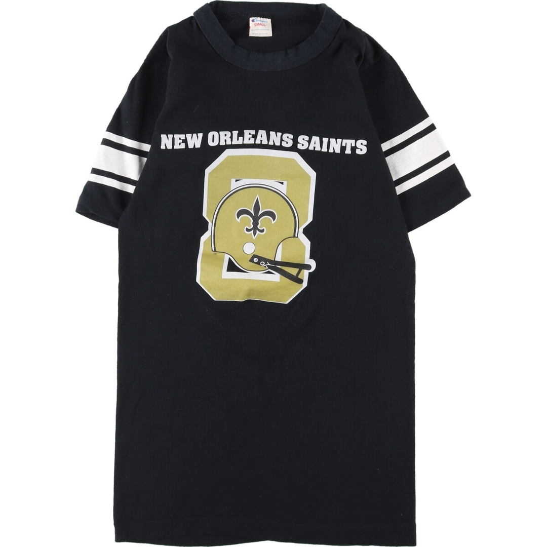 80年代 チャンピオン Champion NFL NEW ORLEANS SAINTS ニューオーリンズ セインツ スポーツプリントTシャツ USA製 メンズXS ヴィンテージ /eaa328946
