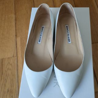 マノロブラニク(MANOLO BLAHNIK)のマノロブラニク　ロンハーマン　bbフラット　34.5(ハイヒール/パンプス)