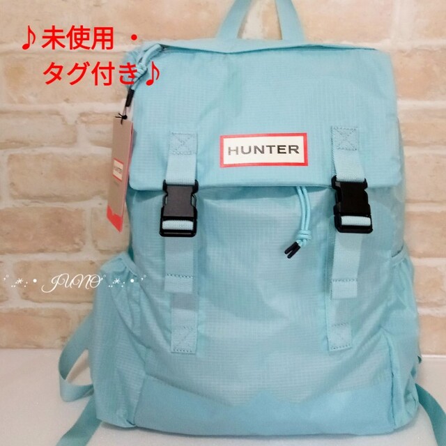 ブルーパッカブルバックパック♡HUNTER ハンター 未使用 タグ付き