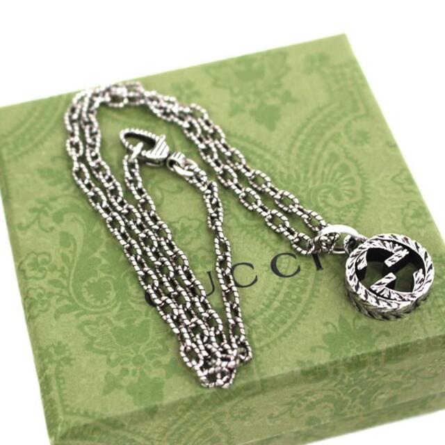 グッチ ネックレス シルバー GG柄 新品同様 美品 GUCCI インター グッチ ネックレス シルバー GG柄 新品同様 美品 GUCCI インター