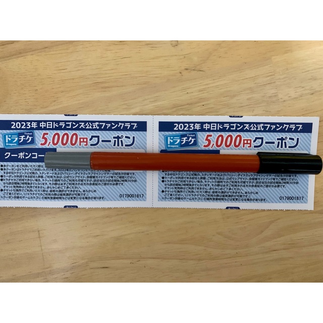 ドラチケ　クーポン　5000円×２枚