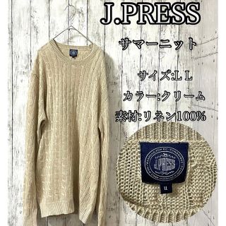 Ｊ.プレス J.Press ニット セーター 白メンズ