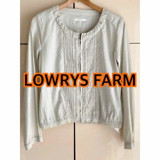 ローリーズファーム(LOWRYS FARM)のLOWRYS FARM レディースフルジップノーカラー Mサイズ(ノーカラージャケット)