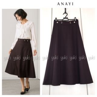 ANAYI - ANAYI ブライトツイル ベルトモチーフ スカートの通販 by ゆき
