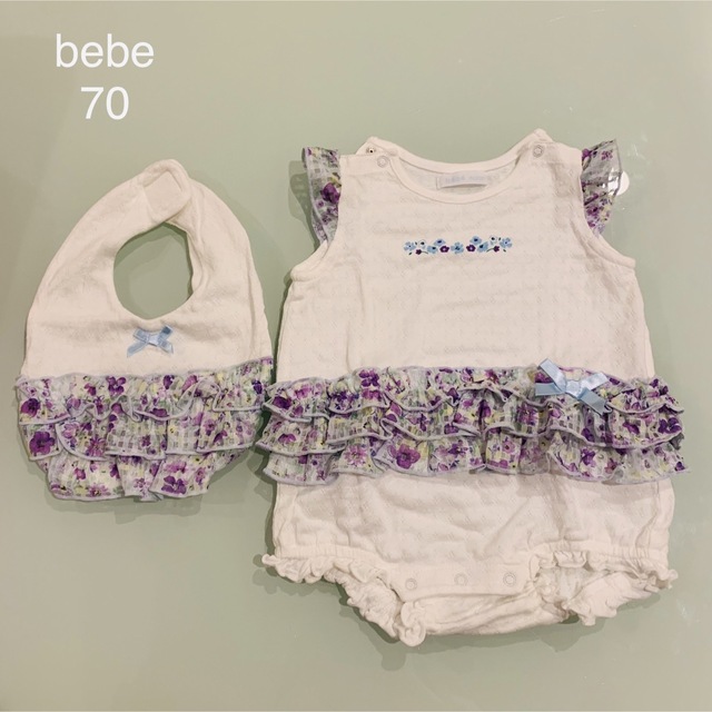 BeBe(ベベ)のbebeロンパース キッズ/ベビー/マタニティのベビー服(~85cm)(ロンパース)の商品写真