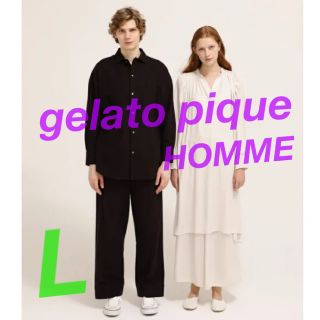 ジェラートピケ(gelato pique)のジェラートピケ  オム　メンズ　ネルパンツ　ネイビー　ルームウェア　パンツ　L(その他)