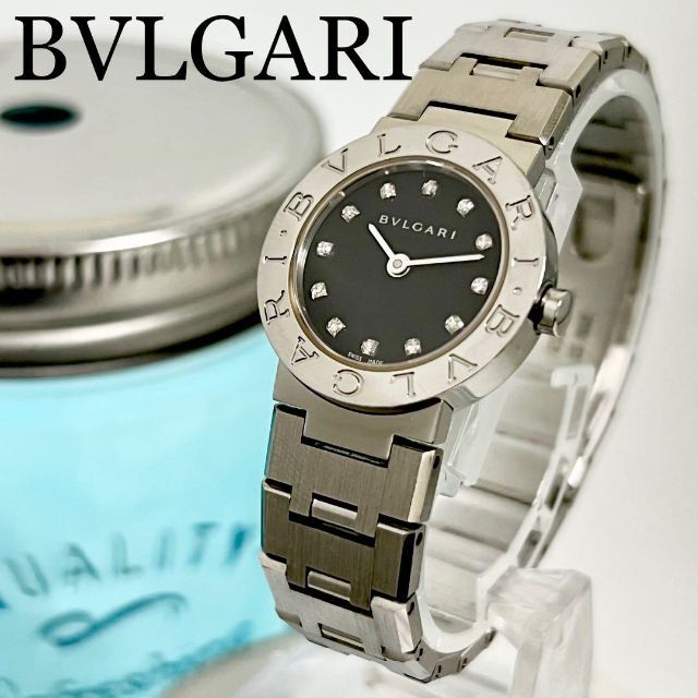 339 BVLGARI ブルガリ時計　レディース腕時計　箱付き　12Pダイヤ