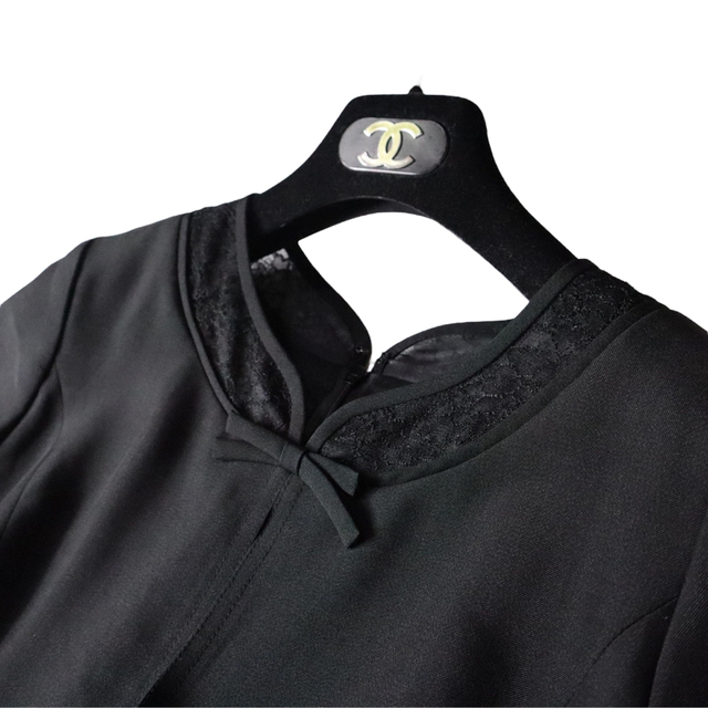 LANVIN NOIR ブラックフォーマル セットアップ風オーガンジー