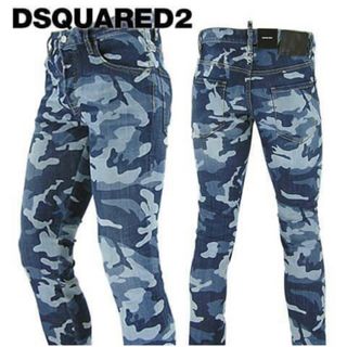 Dsquared2  迷彩カーゴパンツ　カモフラ　46 ブルー6