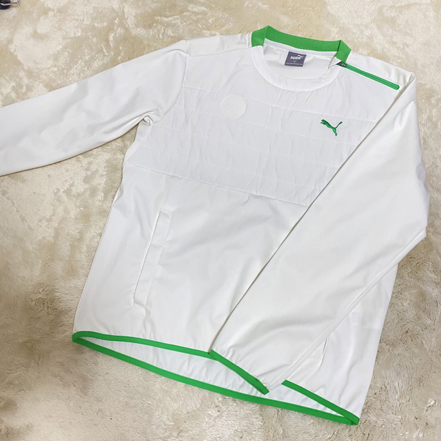 PUMA - PUMA プーマ ゴルフウェア ホワイト 黄緑 白 M トレーナー