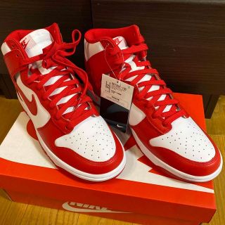 ナイキ(NIKE)のNike Dunk HighChampionship White and Red(スニーカー)