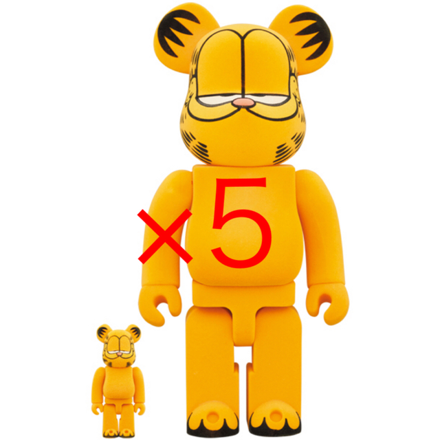 5 BE@RBRICK Garfield flocky 100%&400% 注目ブランドのギフト 33320円