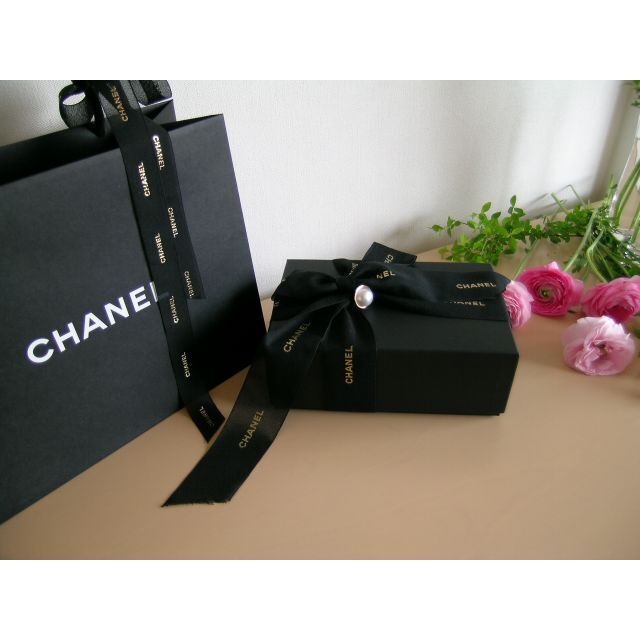 ★CHANEL★ソフトケース・空箱・ショップ袋セット★パール・リボン付★ブラック 4