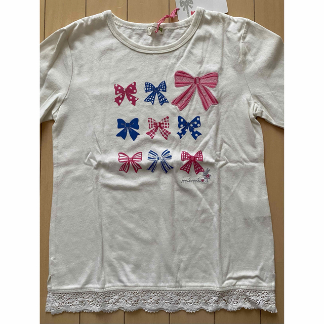 KP(ニットプランナー)のKP ニットプランナー リボンプリントTシャツ 140 キッズ/ベビー/マタニティのキッズ服女の子用(90cm~)(Tシャツ/カットソー)の商品写真