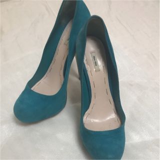 ミュウミュウ(miumiu)の【超美品】miu miu スエードヒール(ハイヒール/パンプス)