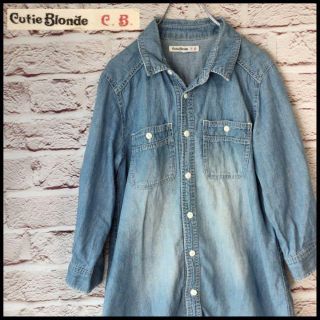 キューティーブロンド(Cutie Blonde)のcutie blonde トップス　ワンピース　七分丈袖　レディース【M】(シャツ/ブラウス(長袖/七分))