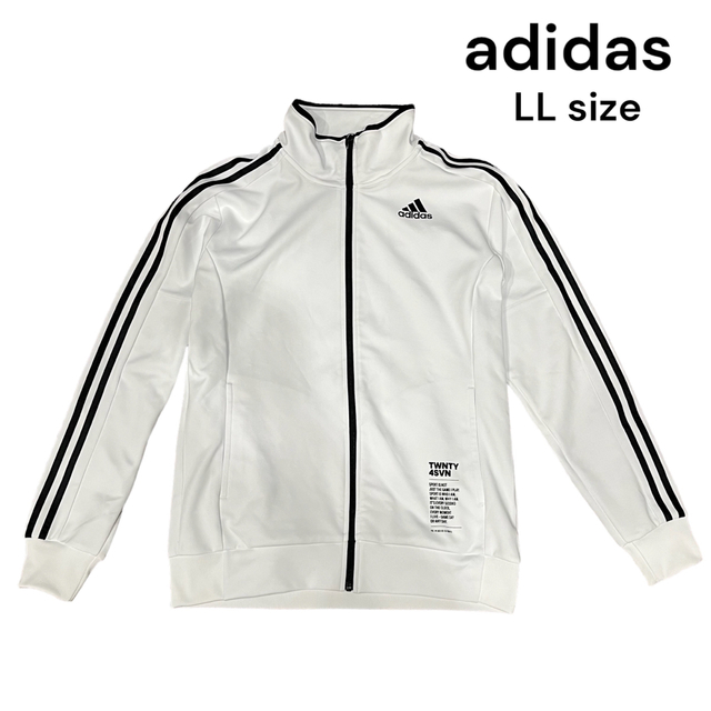 adidas トラックジャケット ビッグシルエット ホワイト×ブラック adidas トラックジャケット ビッグシルエット ホワイト×ブラック