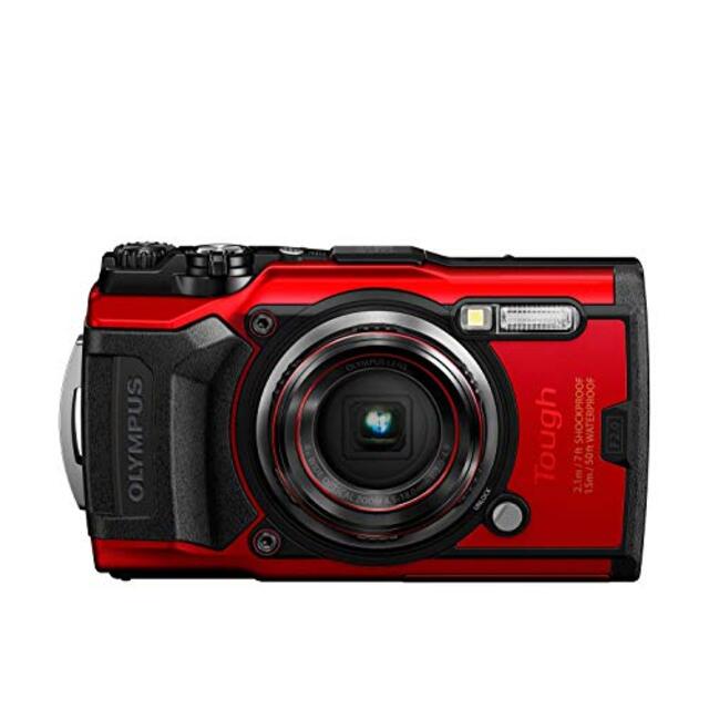 OLYMPUS デジタルカメラ Tough TG-6 レッド 1200万画素CMOS F2.0 15m 防水 100kgf耐荷重 GPS 内蔵Wi-Fi TG-6RED