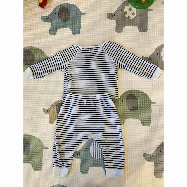 PETIT BATEAU(プチバトー)のプチバトー　ボーダーセット キッズ/ベビー/マタニティのベビー服(~85cm)(その他)の商品写真