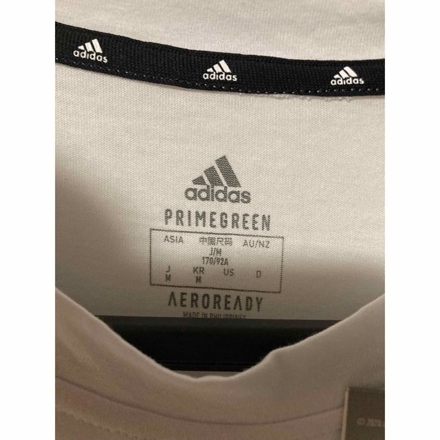 adidas(アディダス)の新品　adidas アディダス　メンズM 白　半袖Tシャツ メンズのトップス(Tシャツ/カットソー(半袖/袖なし))の商品写真