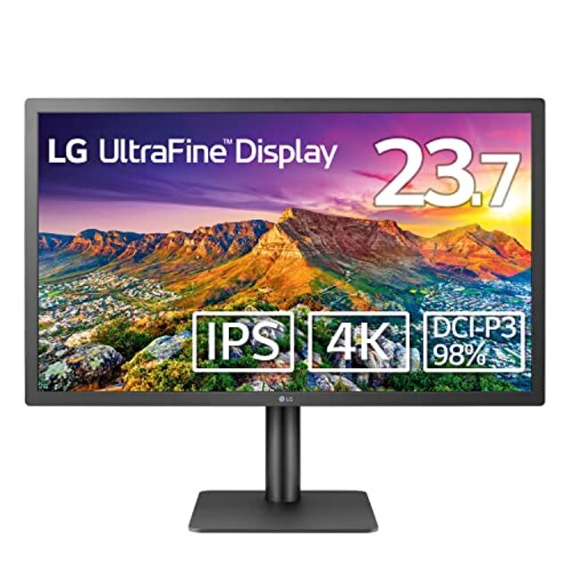 LG モニター ディスプレイ 24MD4KL-B 23.7インチ / UltraFine 4K(3840×2160) / IPS非光沢/DCI-P3 98% / Thunderbolt? 3 / 3年安心・無輝点保証